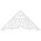 Ekena Millwork Pitch Athens Architectural Grade PVC Gable Pediment, 48"W x 24"H x 1"P (12/12) GPP048X024X100ATH - alternate 4